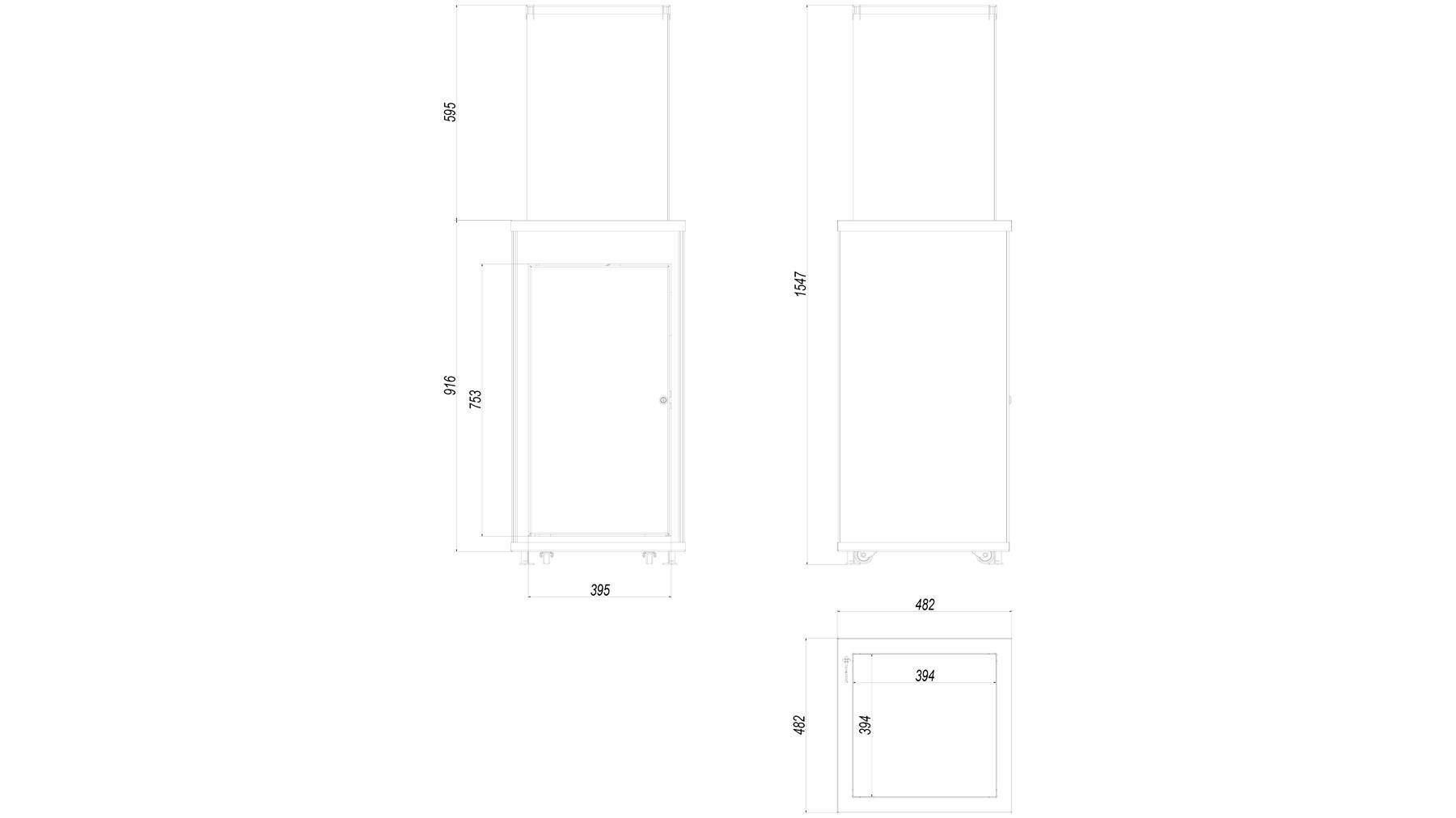 PATIO panel czarny na pilota